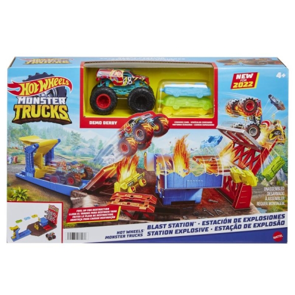 Hot Wheels Monster truck Výbušná stanice Mattel