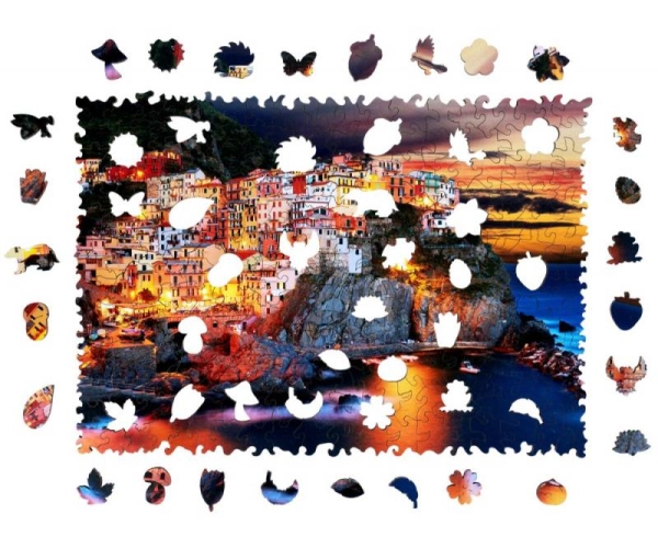 Dřevěné barecné puzzle Manarola v Itálii Puzzler