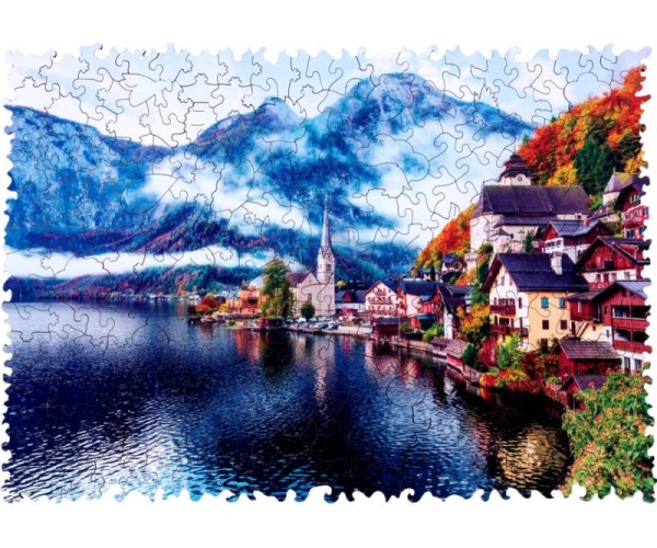 Dřevěné barevné puzzle Halštatské jezero Puzzler